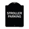 Signmission Designer Series Stroller Parking, Black & White Heavy-Gauge Aluminum Sign, 24" x 18", BW-1824-22831 A-DES-BW-1824-22831 - alternate 1